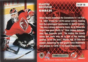 1997-98 Score - Net Worth #14 Martin Brodeur Back