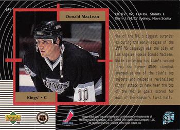 1997-98 SP Authentic #184 Donald MacLean Back