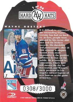 1997-98 Studio - Hard Hats #1 Wayne Gretzky Back