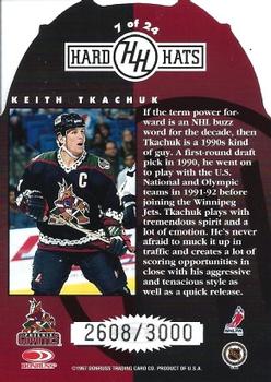 1997-98 Studio - Hard Hats #7 Keith Tkachuk Back
