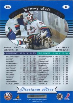 1997-98 Pinnacle Totally Certified - Platinum Blue #24 Tommy Salo Back
