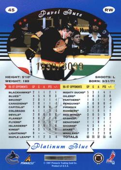 1997-98 Pinnacle Totally Certified - Platinum Blue #45 Pavel Bure Back