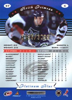 1997-98 Pinnacle Totally Certified - Platinum Blue #57 Keith Primeau Back