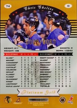 1997-98 Pinnacle Totally Certified - Platinum Gold #74 Chris Chelios Back