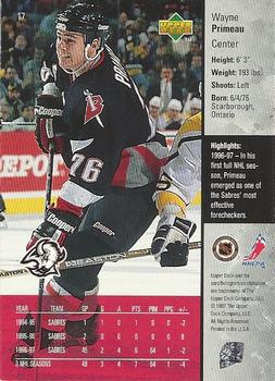 1997-98 Upper Deck #17 Wayne Primeau Back