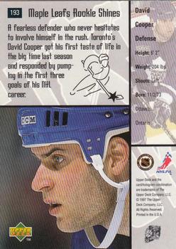 1997-98 Upper Deck #193 David Cooper Back