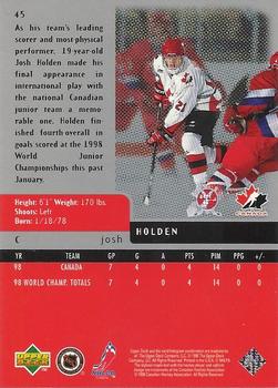 1997-98 Upper Deck Black Diamond #45 Josh Holden Back