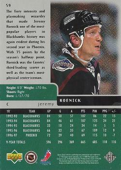 1997-98 Upper Deck Black Diamond #59 Jeremy Roenick Back