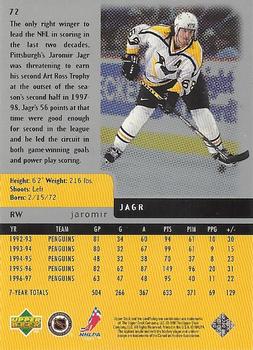 1997-98 Upper Deck Black Diamond #72 Jaromir Jagr Back