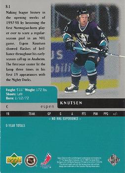 1997-98 Upper Deck Black Diamond #81 Espen Knutsen Back