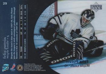 1997-98 Upper Deck Ice #29 Felix Potvin Back