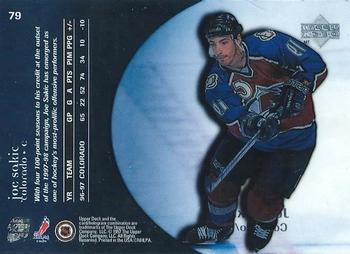 1997-98 Upper Deck Ice #79 Joe Sakic Back