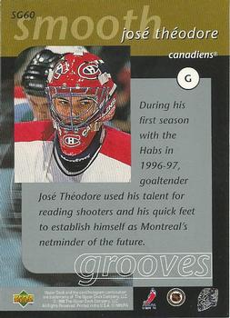1997-98 Upper Deck - Smooth Grooves #SG60 Jose Theodore Back
