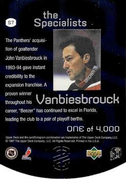 1997-98 Upper Deck - The Specialists #S7 John Vanbiesbrouck Back