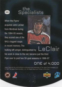 1997-98 Upper Deck - The Specialists #S20 John LeClair Back