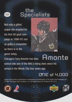 1997-98 Upper Deck - The Specialists #S23 Tony Amonte Back
