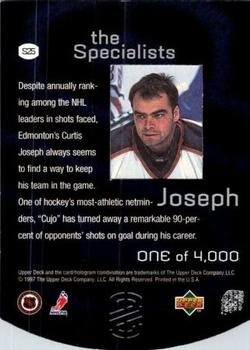 1997-98 Upper Deck - The Specialists #S25 Curtis Joseph Back