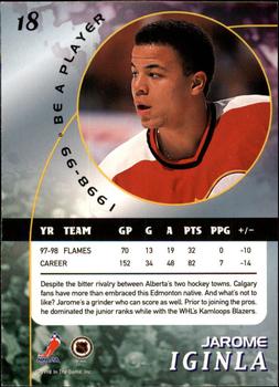 1998-99 Be a Player #18 Jarome Iginla Back