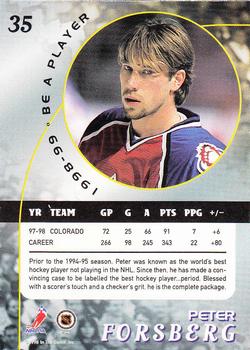 1998-99 Be a Player #35 Peter Forsberg Back