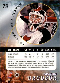 1998-99 Be a Player #79 Martin Brodeur Back