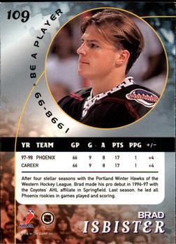1998-99 Be a Player #109 Brad Isbister Back
