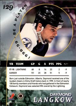 1998-99 Be a Player #129 Daymond Langkow Back