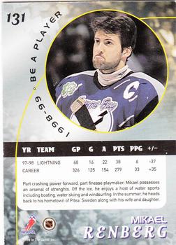 1998-99 Be a Player #131 Mikael Renberg Back