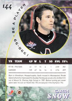 1998-99 Be a Player #144 Garth Snow Back