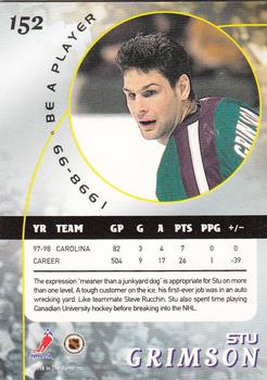 1998-99 Be a Player #152 Stu Grimson Back