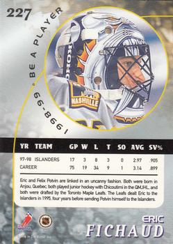 1998-99 Be a Player #227 Eric Fichaud Back