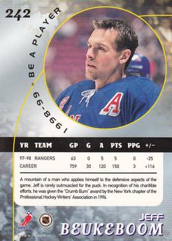 1998-99 Be a Player #242 Jeff Beukeboom Back