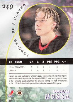 1998-99 Be a Player #249 Marian Hossa Back