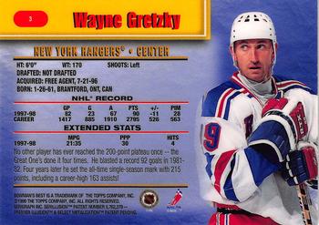 1998-99 Bowman's Best #3 Wayne Gretzky Back