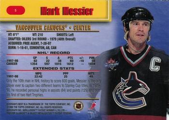 1998-99 Bowman's Best #5 Mark Messier Back