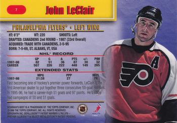 1998-99 Bowman's Best #7 John LeClair Back