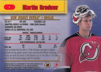 1998-99 Bowman's Best #8 Martin Brodeur Back