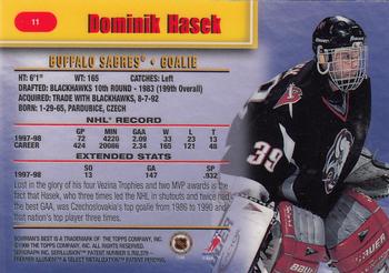 1998-99 Bowman's Best #11 Dominik Hasek Back