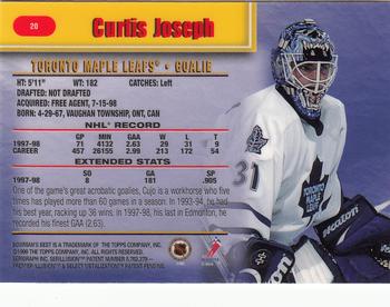 1998-99 Bowman's Best #20 Curtis Joseph Back