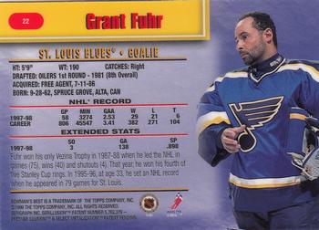 1998-99 Bowman's Best #22 Grant Fuhr Back