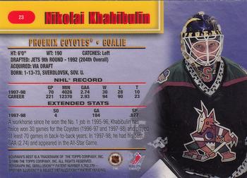 1998-99 Bowman's Best #23 Nikolai Khabibulin Back
