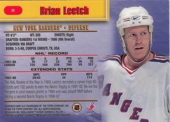 1998-99 Bowman's Best #25 Brian Leetch Back