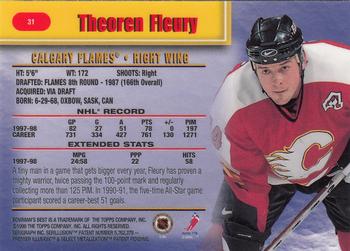 1998-99 Bowman's Best #31 Theoren Fleury Back
