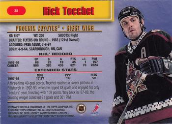 1998-99 Bowman's Best #38 Rick Tocchet Back