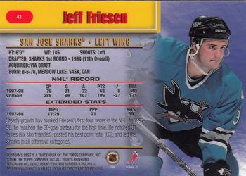 1998-99 Bowman's Best #41 Jeff Friesen Back