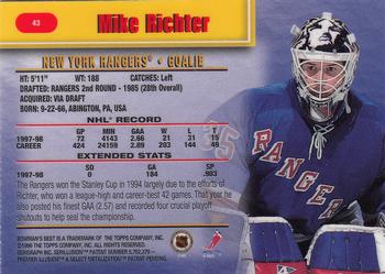 1998-99 Bowman's Best #43 Mike Richter Back