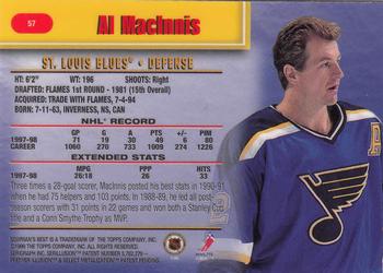 1998-99 Bowman's Best #57 Al MacInnis Back