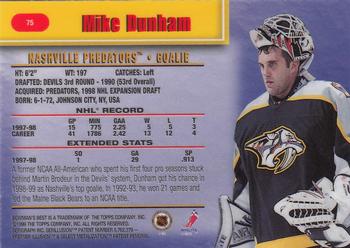 1998-99 Bowman's Best #75 Mike Dunham Back