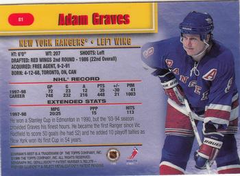 1998-99 Bowman's Best #81 Adam Graves Back