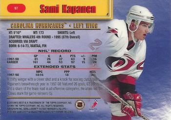 1998-99 Bowman's Best #97 Sami Kapanen Back