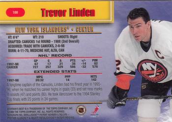 1998-99 Bowman's Best #100 Trevor Linden Back
